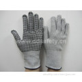 Grey Knitted Liner Cut Resistance Glove (DCR212)